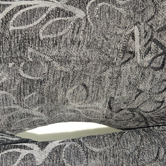 Y2K black velvet Brocade whismigoth Vampire Notch Lapel long length coat - Picture 3 of 13